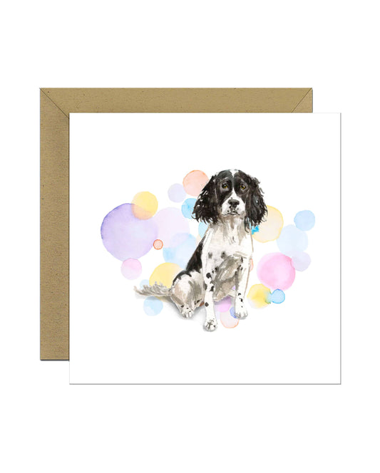 English Springer Spaniel Dog Splash Card