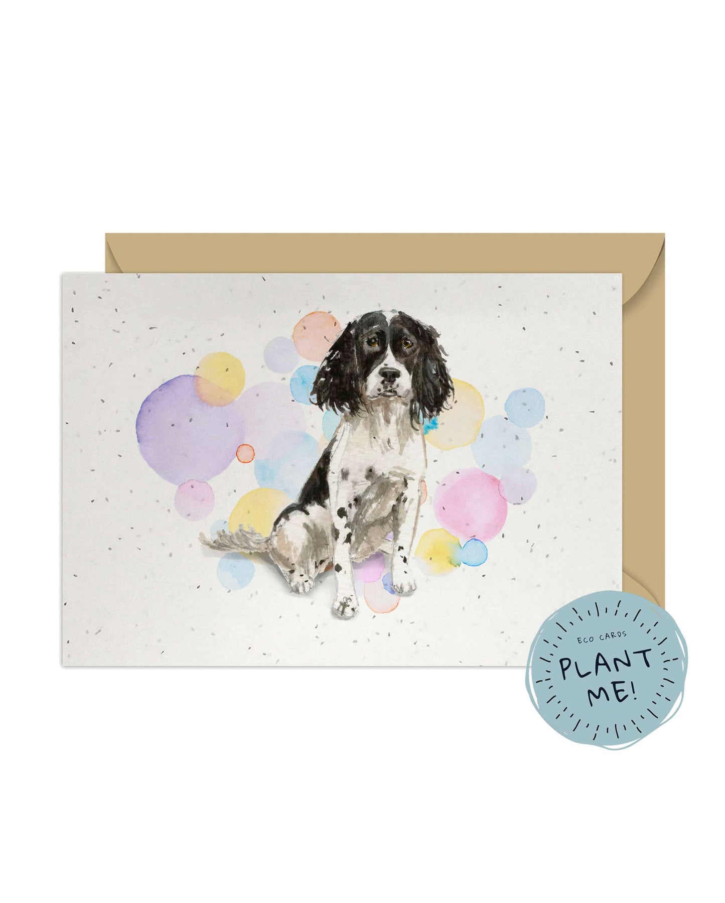 English Springer Spaniel Dog Splash Card