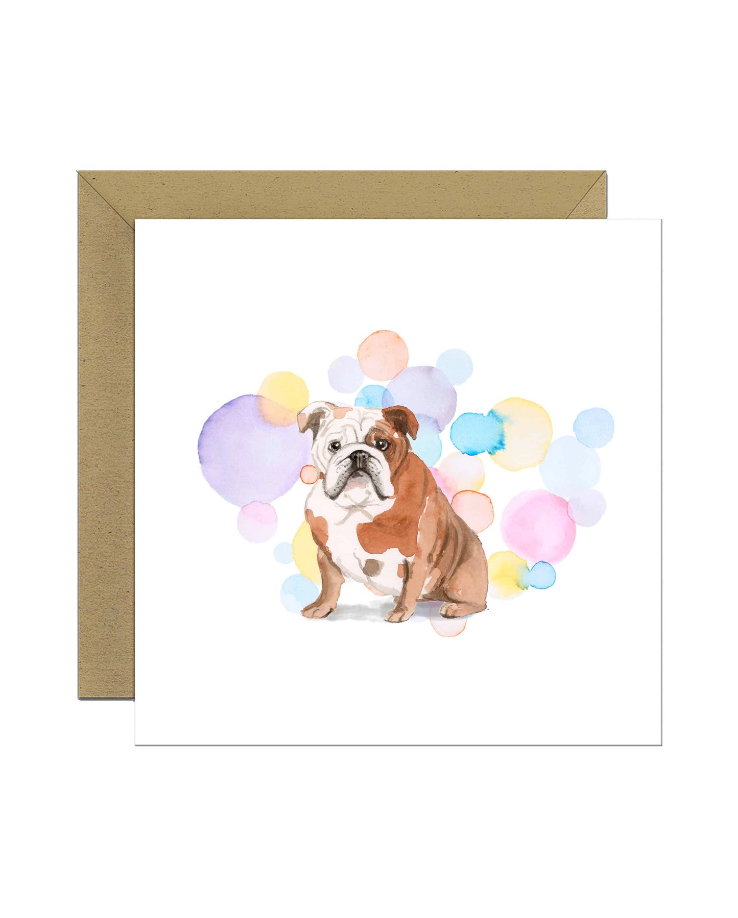 British Bulldog Dog Splash Card