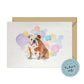 British Bulldog Dog Splash Card