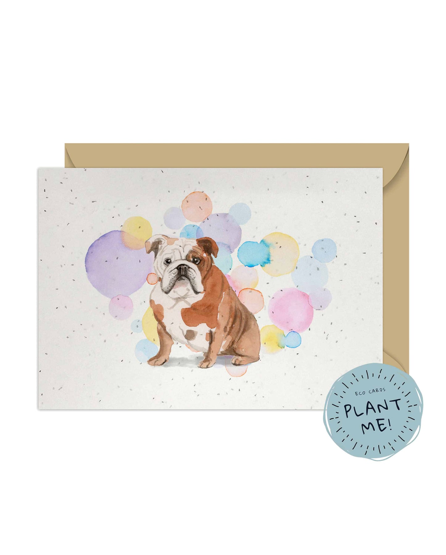 British Bulldog Dog Splash Card