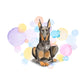 Doberman Dog Splash Card