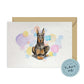 Doberman Dog Splash Card