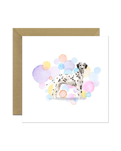 Dalmatian Dog Splash Card