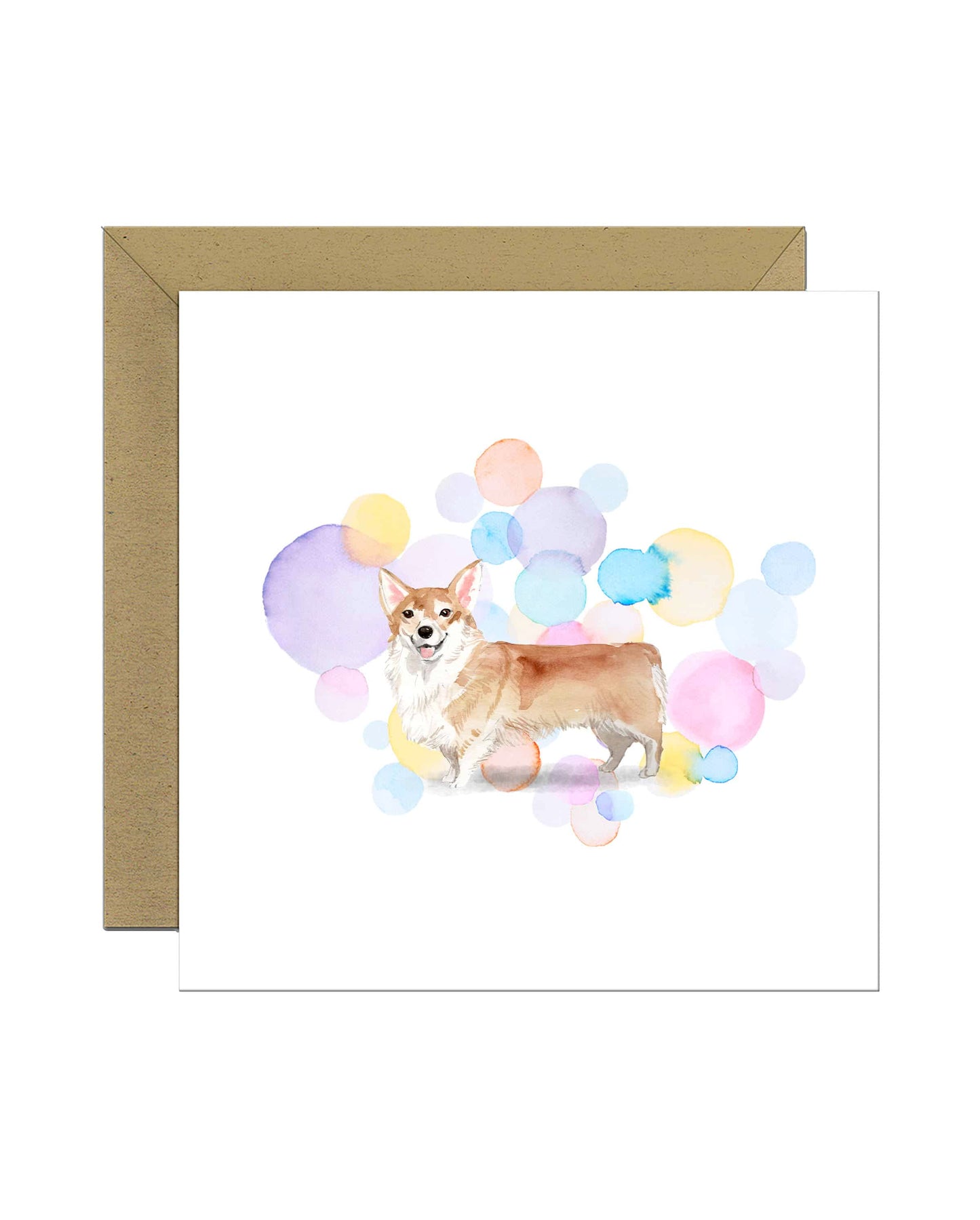 Corgi Dog Splash Card