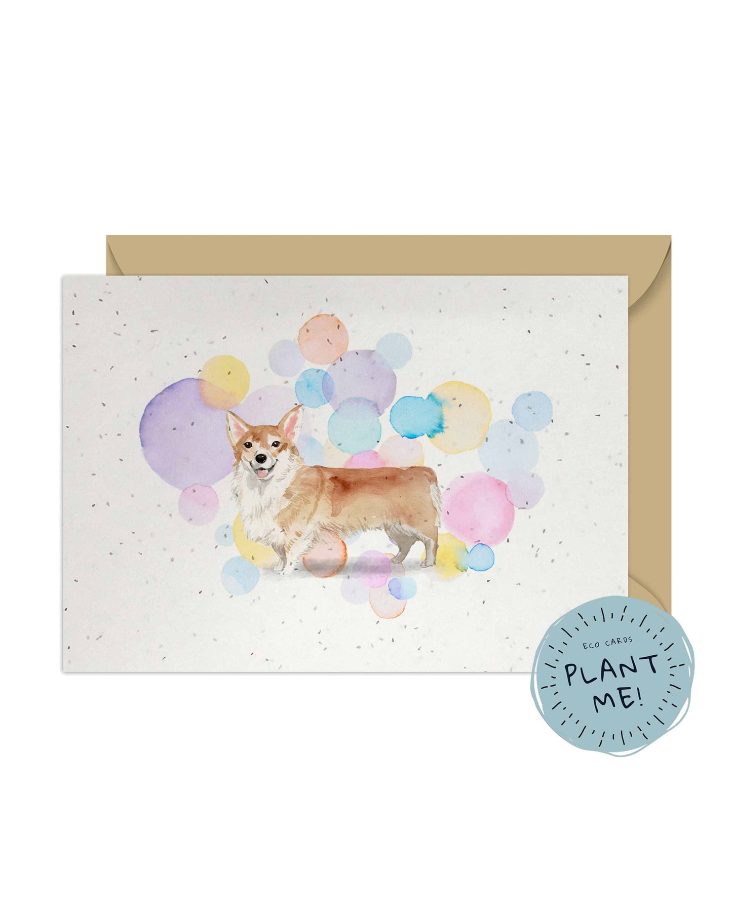 Corgi Dog Splash Card