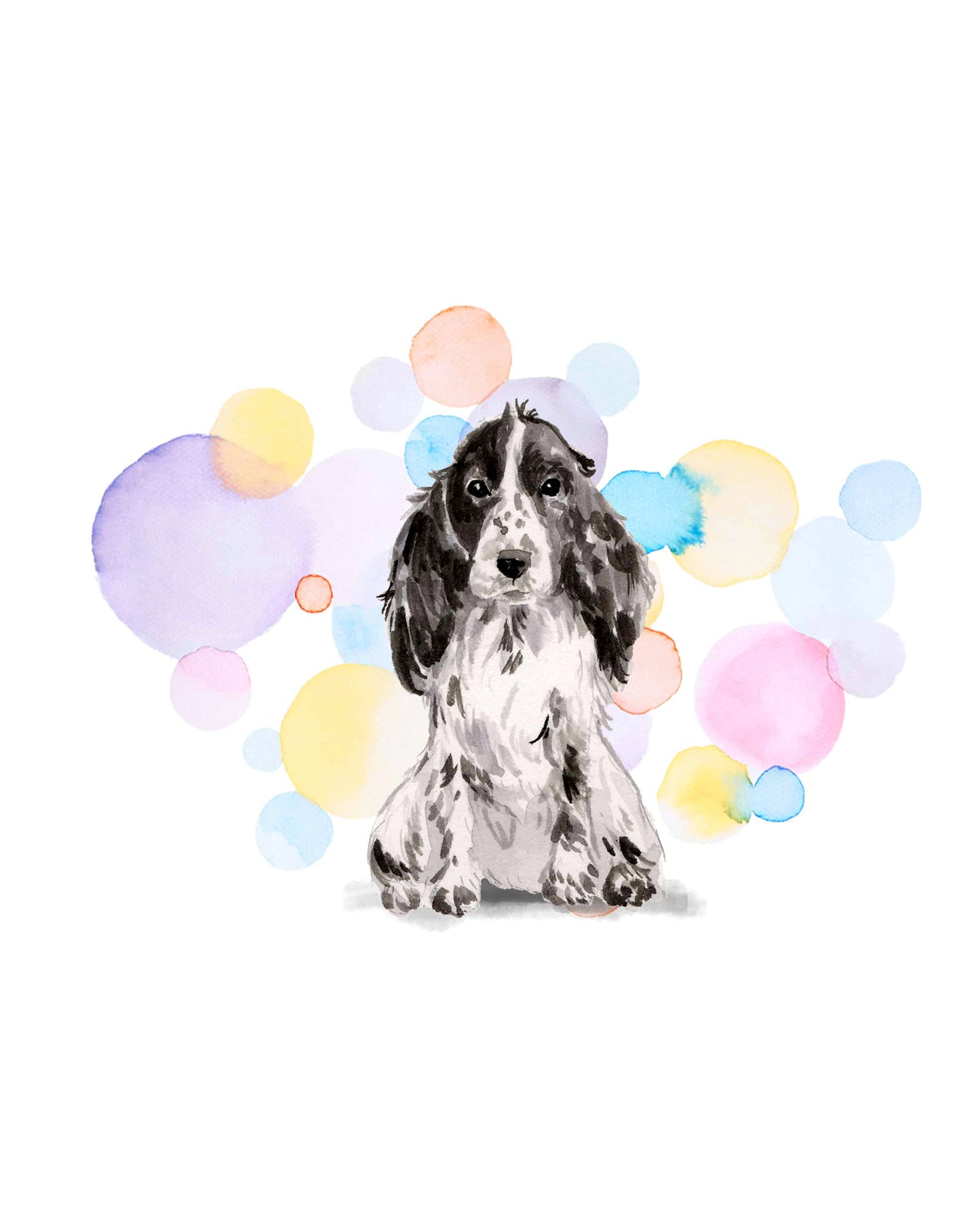 Cocker Spaniel Dog Splash Card