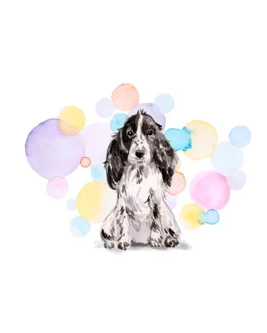 Cocker Spaniel Dog Splash Card