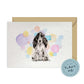 Cocker Spaniel Dog Splash Card