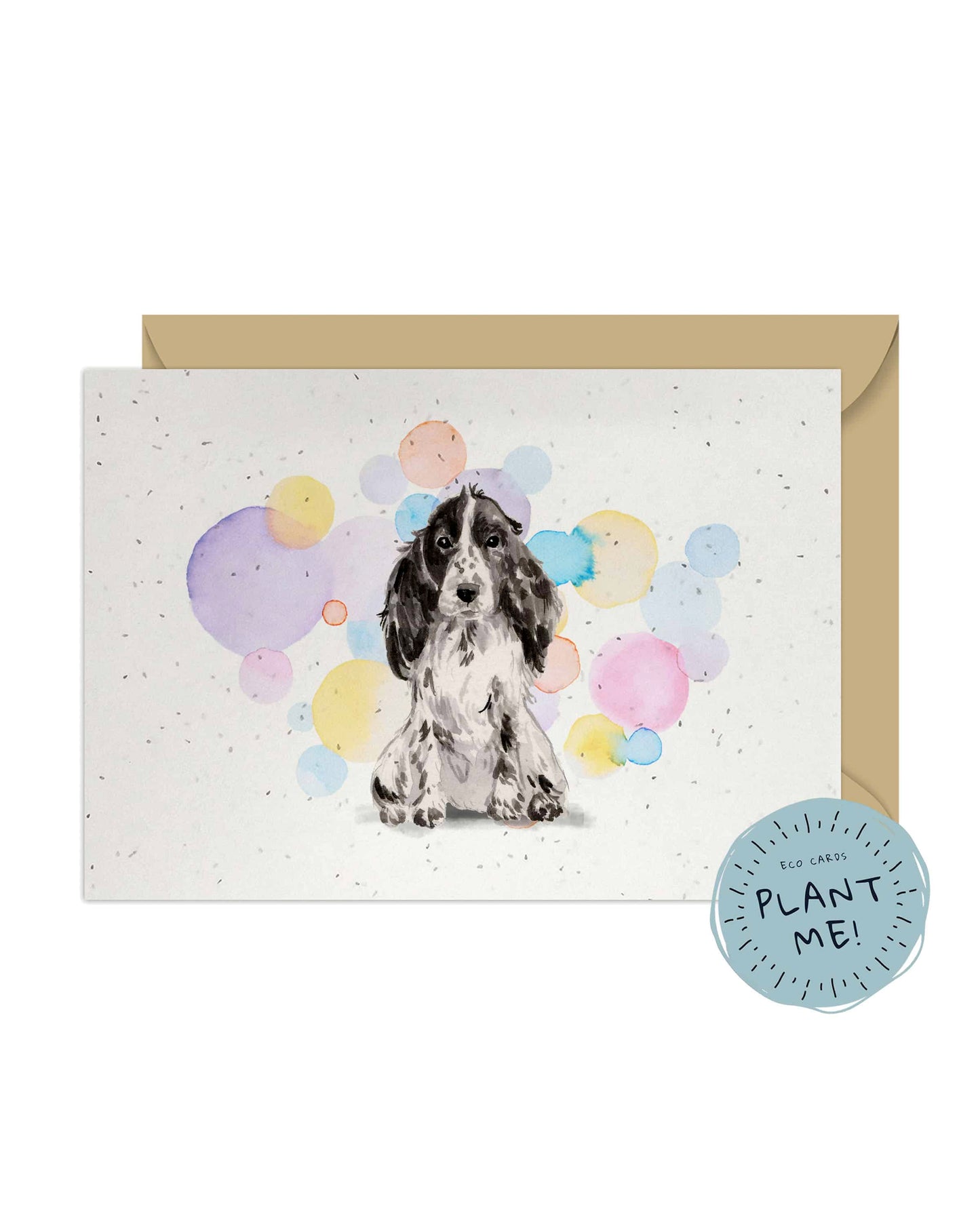 Cocker Spaniel Dog Splash Card