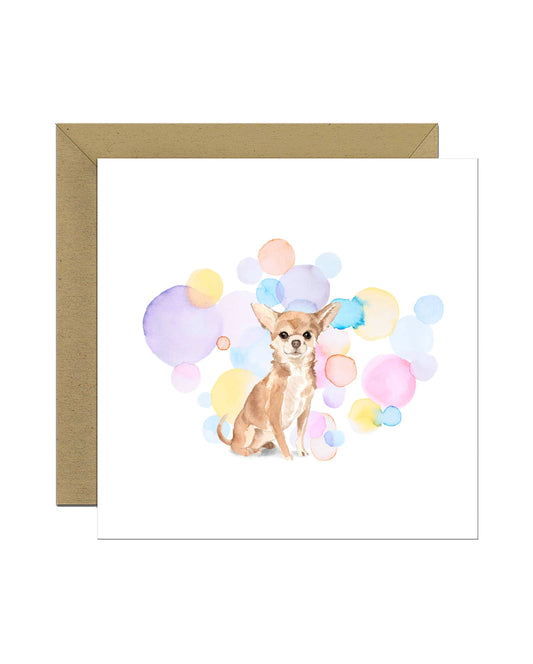 Chihuahua Dog Splash Card