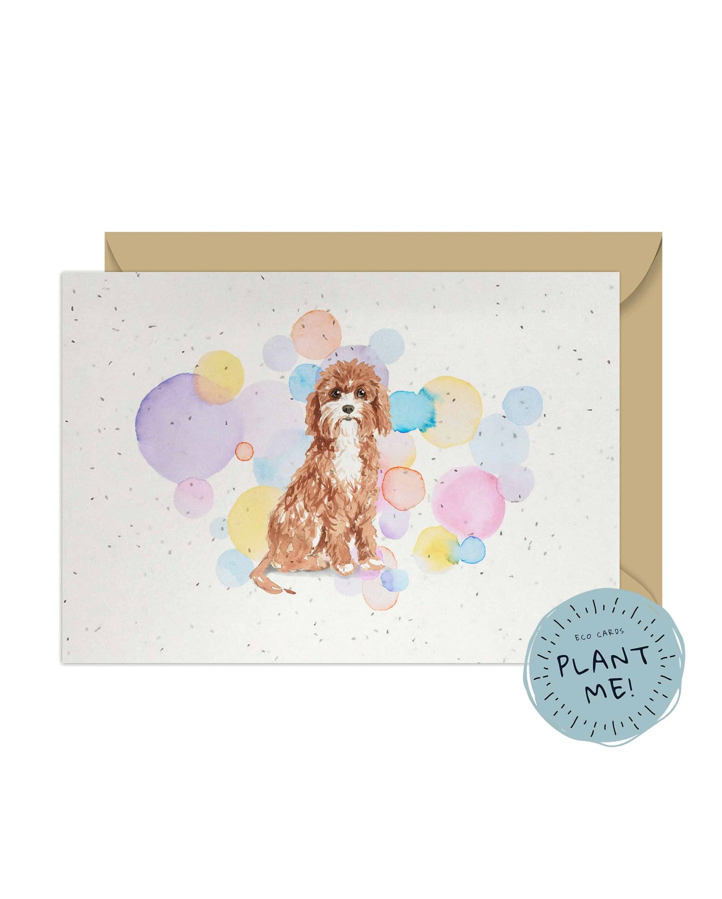 Cavapoo Dog Splash Card