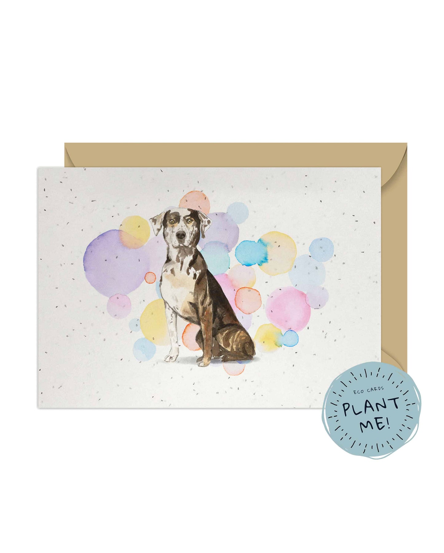 Catahoula Leopard Dog Splash Card