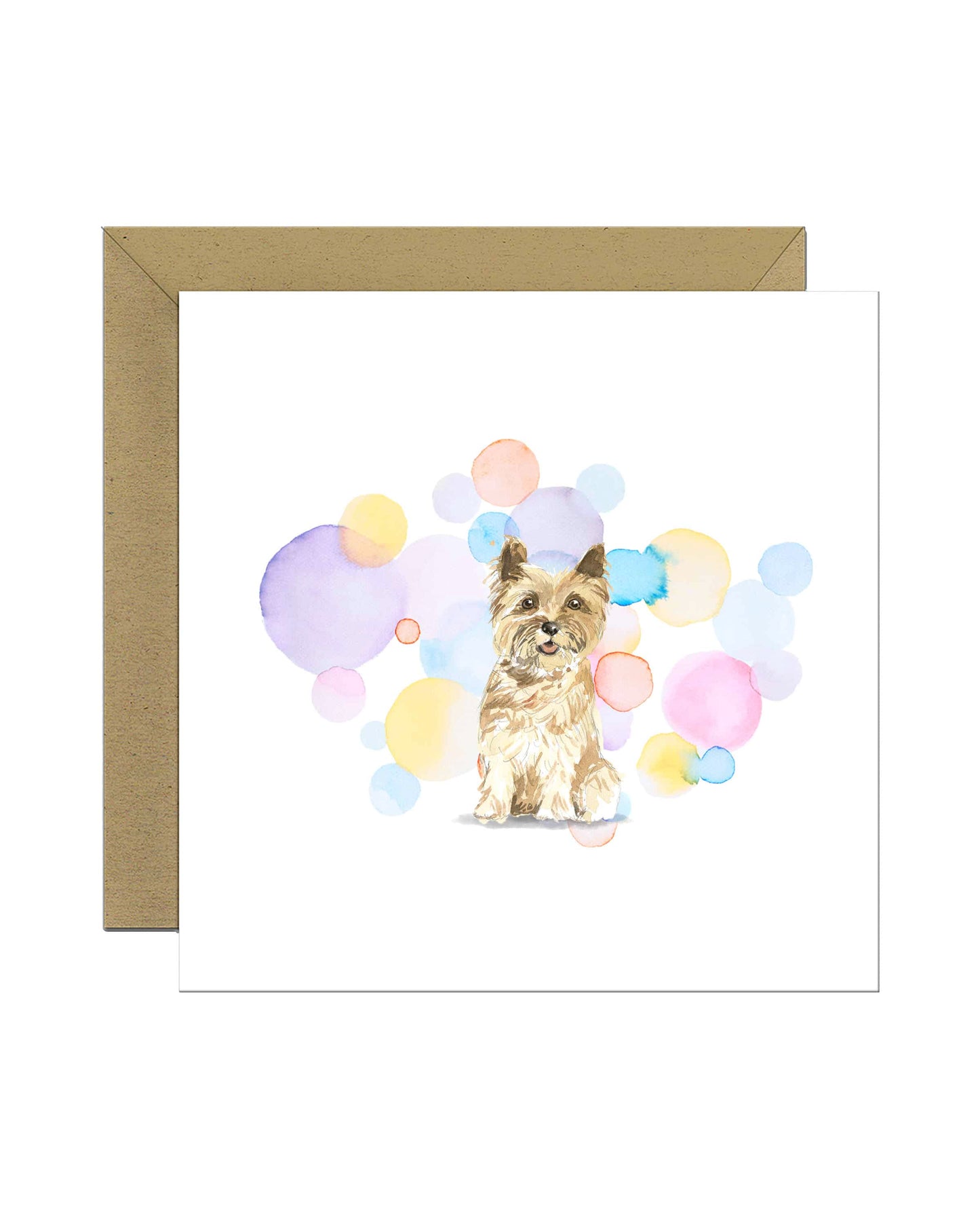 Cairn Terrier Dog Splash Card