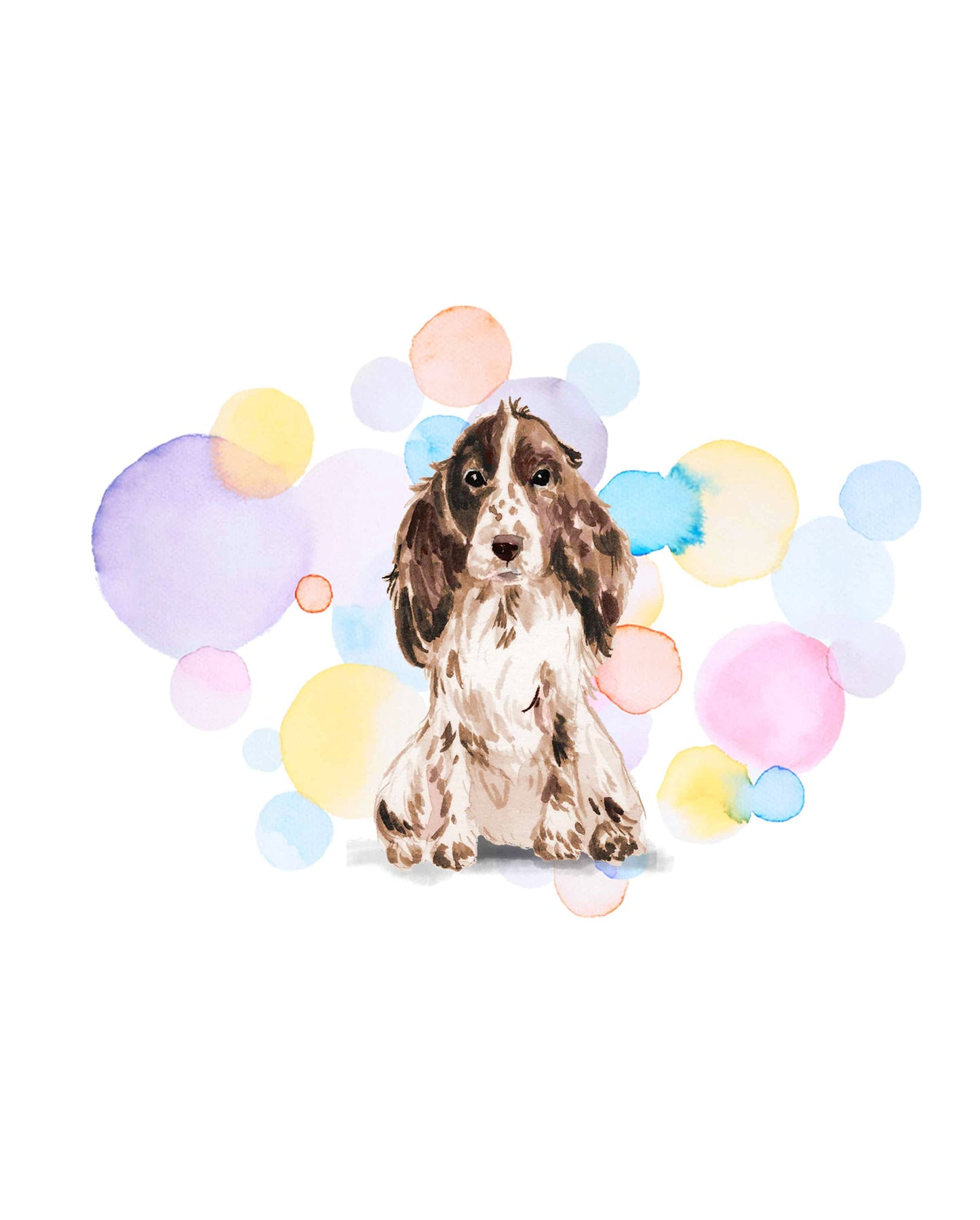 Brown Cocker Spaniel Dog Splash Card