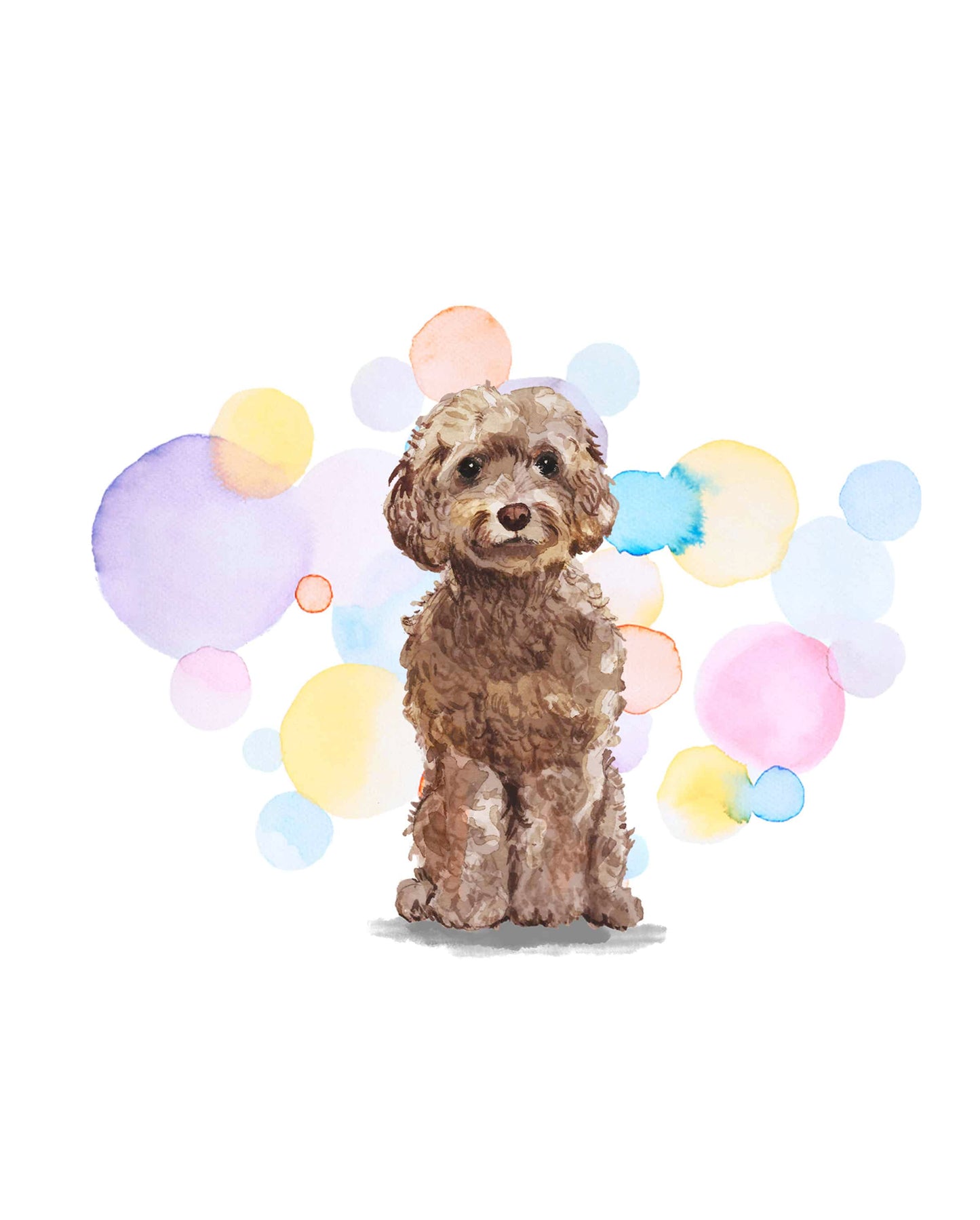 Brown Cockapoo Dog Splash Card