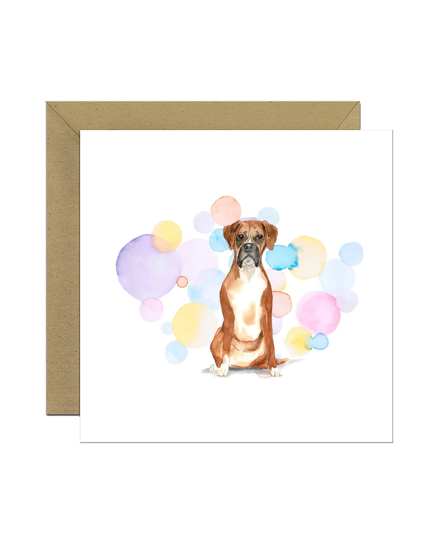 Boxer Dog Splash Card