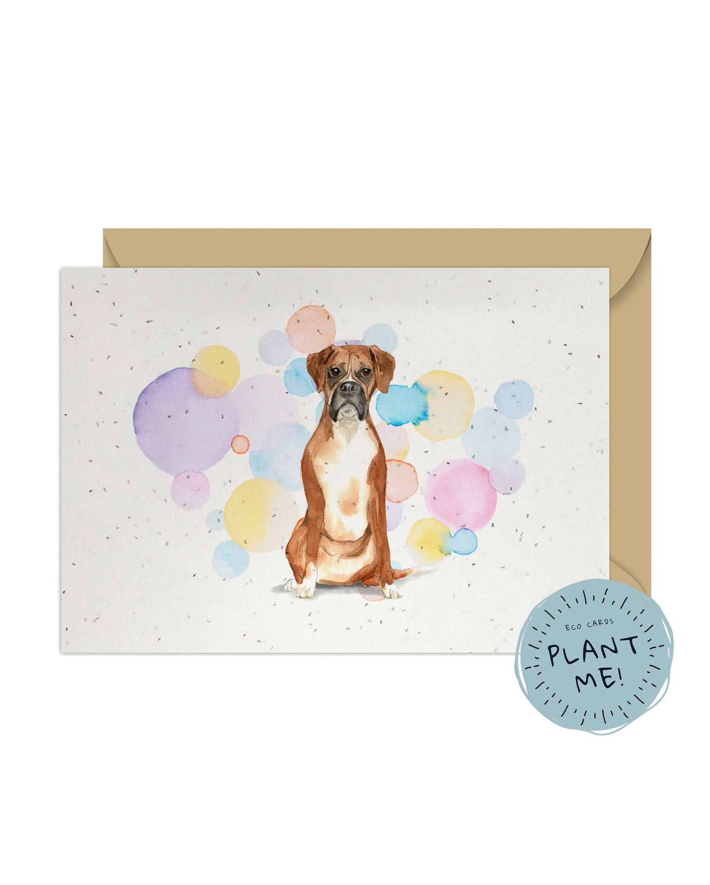 Boxer Dog Splash Card