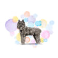 Bouvier des Flandres Dog Splash Card