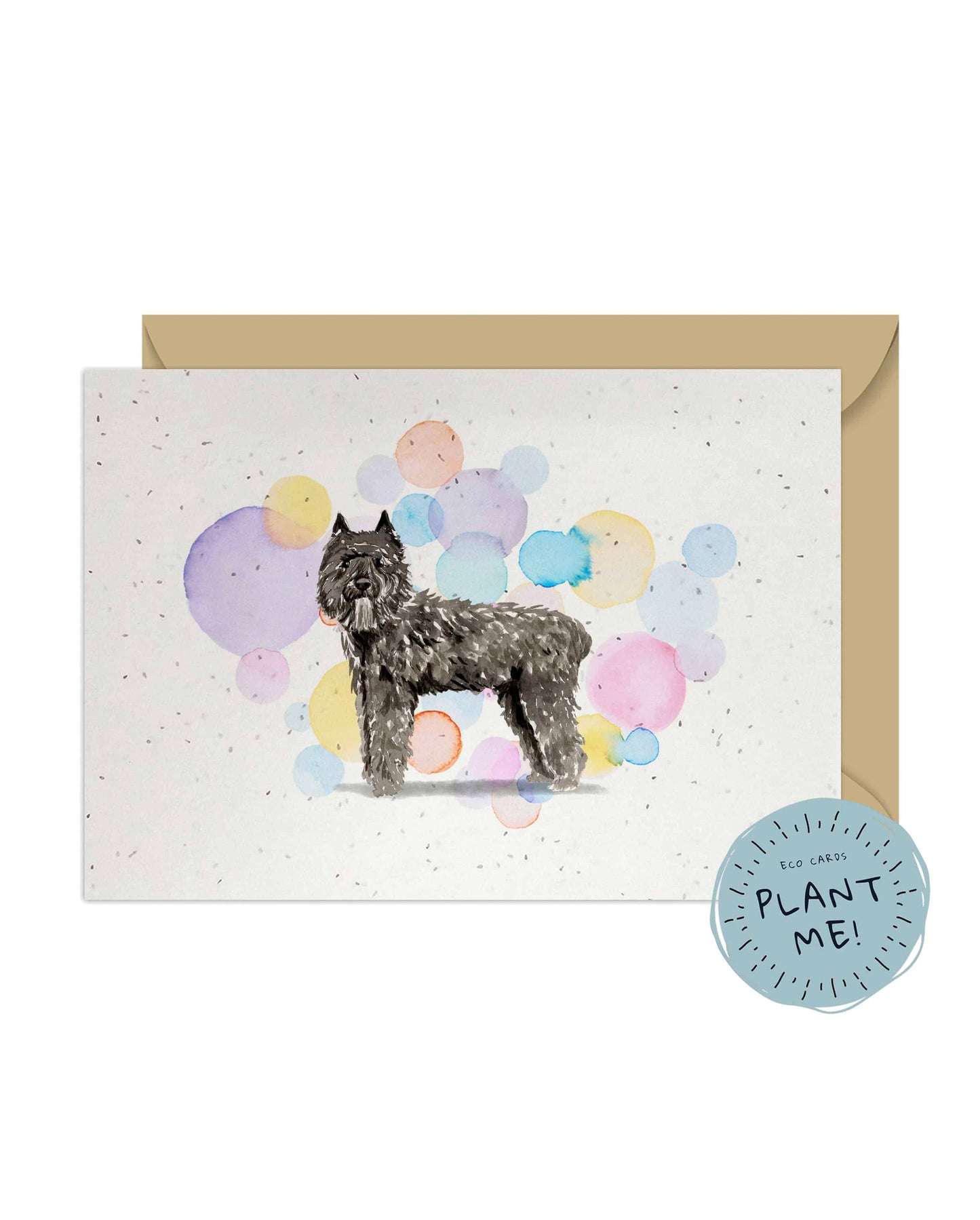 Bouvier des Flandres Dog Splash Card