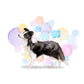 Border Collie Dog Splash Card