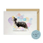 Border Collie Dog Splash Card