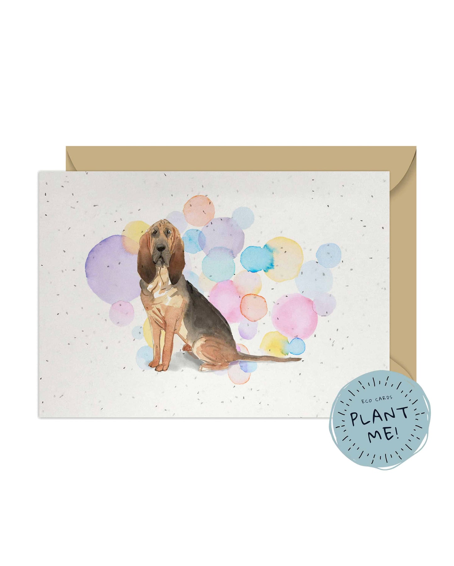 Bloodhound Dog Splash Card