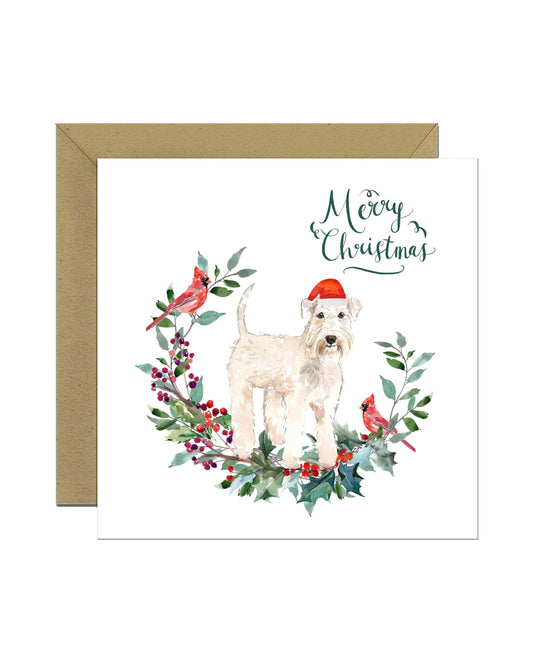 Wheaten Terrier Dog Christmas Card