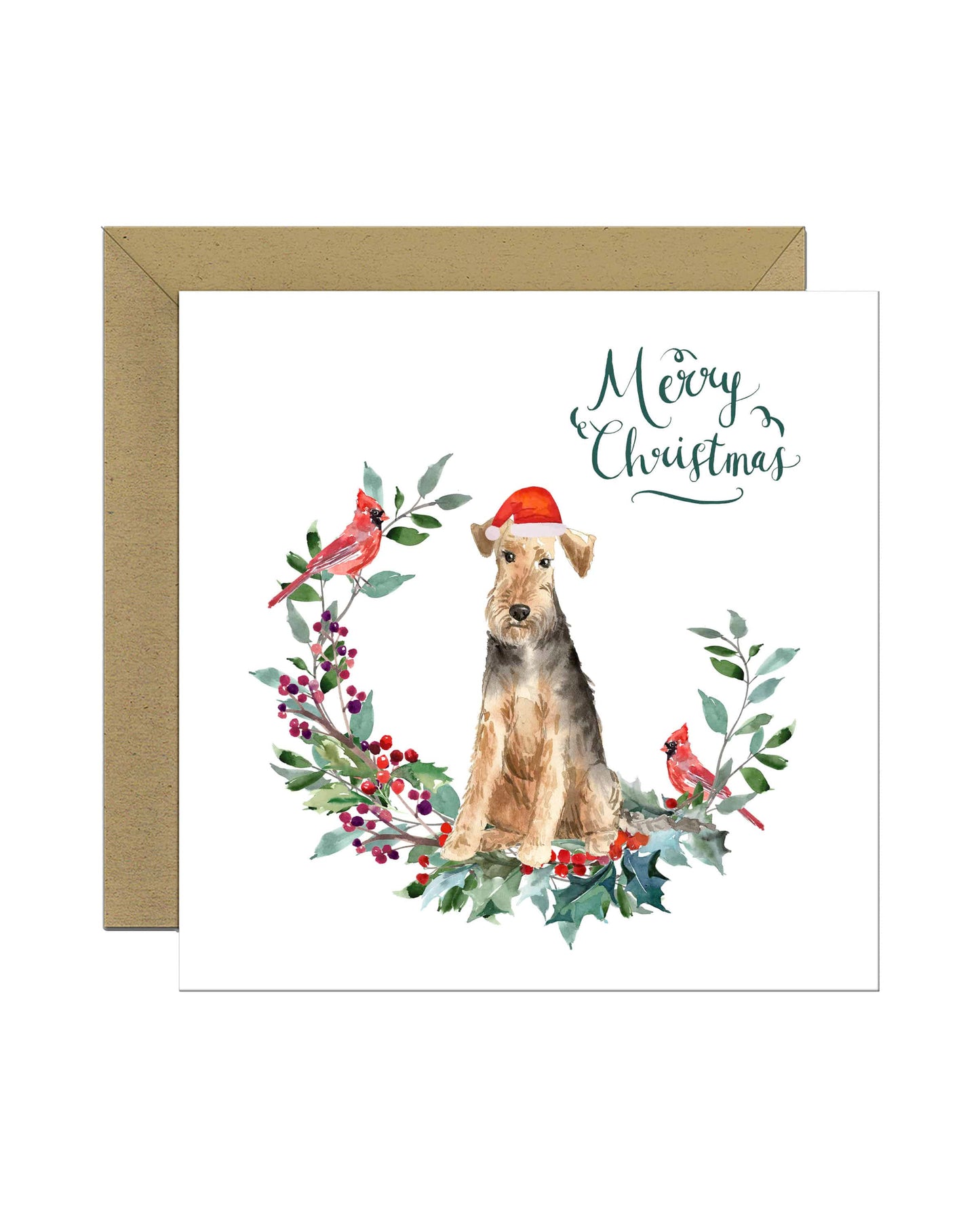 Welsh Terrier Dog Christmas Card