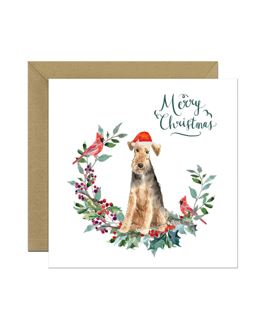 Welsh Terrier Dog Christmas Card