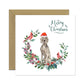 Weimaraner Dog Christmas Card