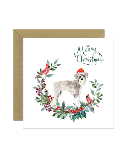 Schnauzer Dog Christmas Card