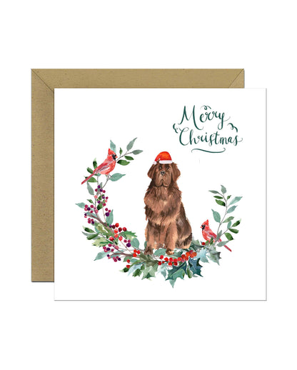 Newfoundland Dog Christmas Card