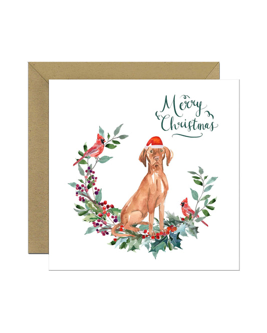 Hungarian Vizsla Dog Christmas Card