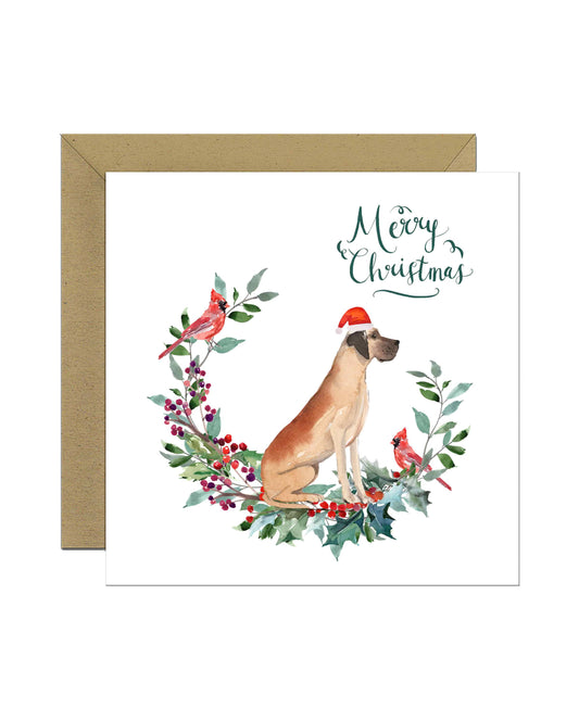 Great Dane Dog Christmas Card