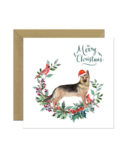 German Shepherd Dog Christmas Card