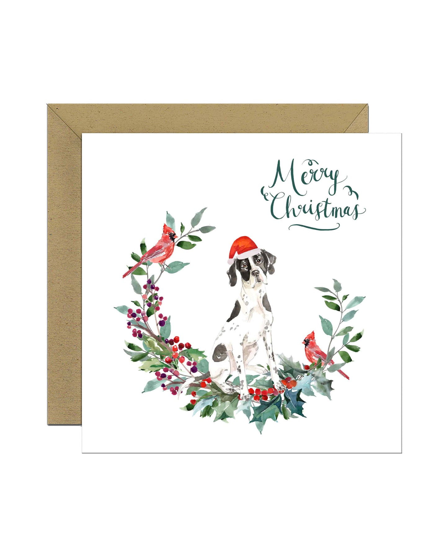 English Pointer Dog Christmas Card