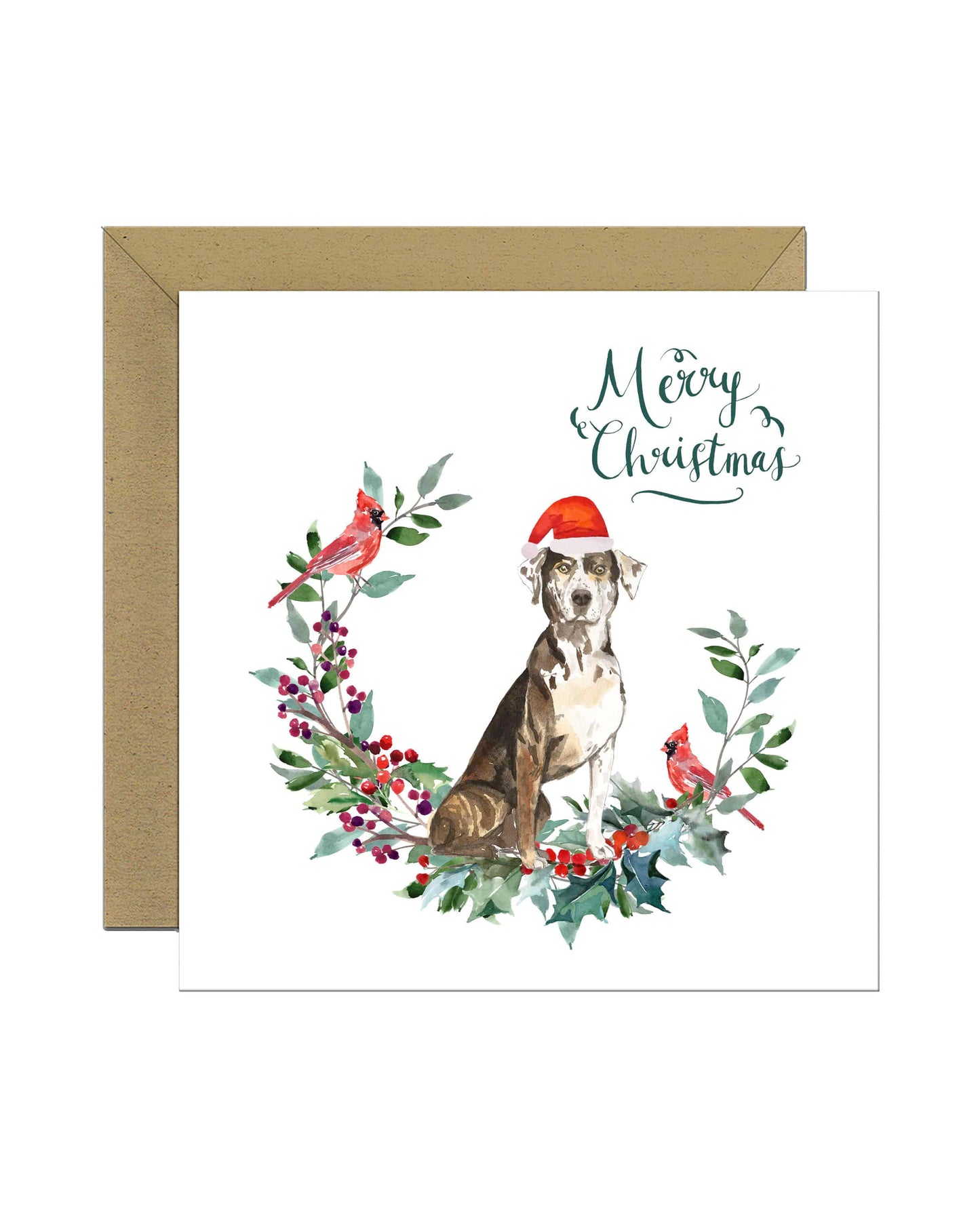 Catahoula Leopard Dog Christmas Card