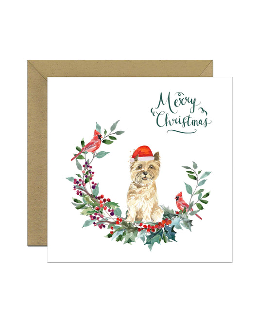 Cairn Terrier Dog Christmas Card