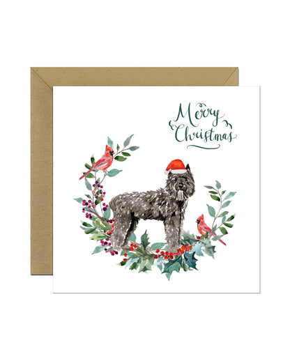 Bouvier des Flandres Dog Christmas Card