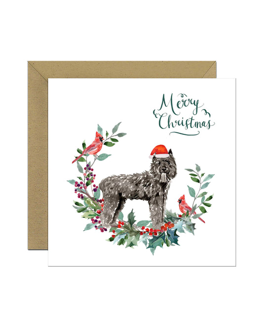 Bouvier des Flandres Dog Christmas Card