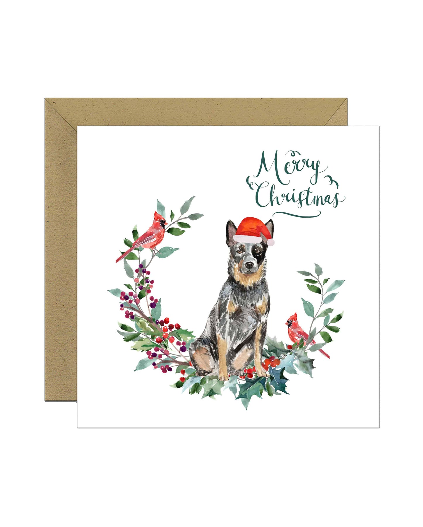 Australian Cattle Dog Christmas Card