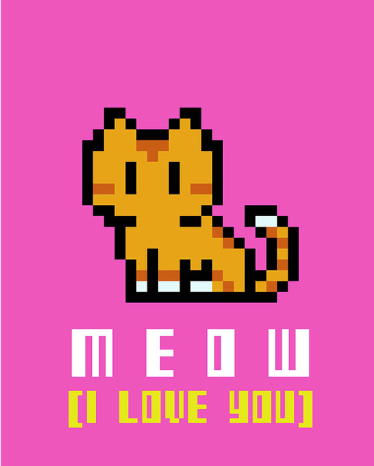 8 Bit Meow iPhone Case