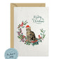 American Shorthair Brown Cat Christmas Card