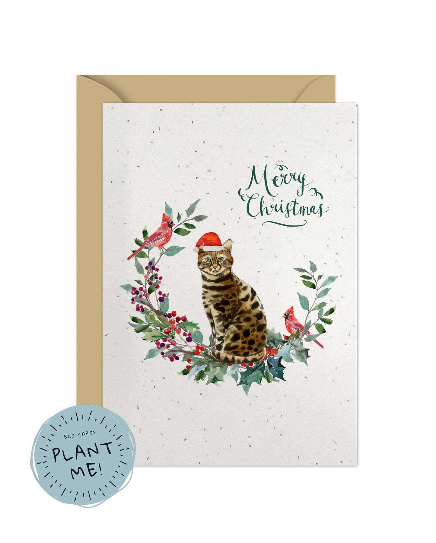 Bengal Cat Christmas Card