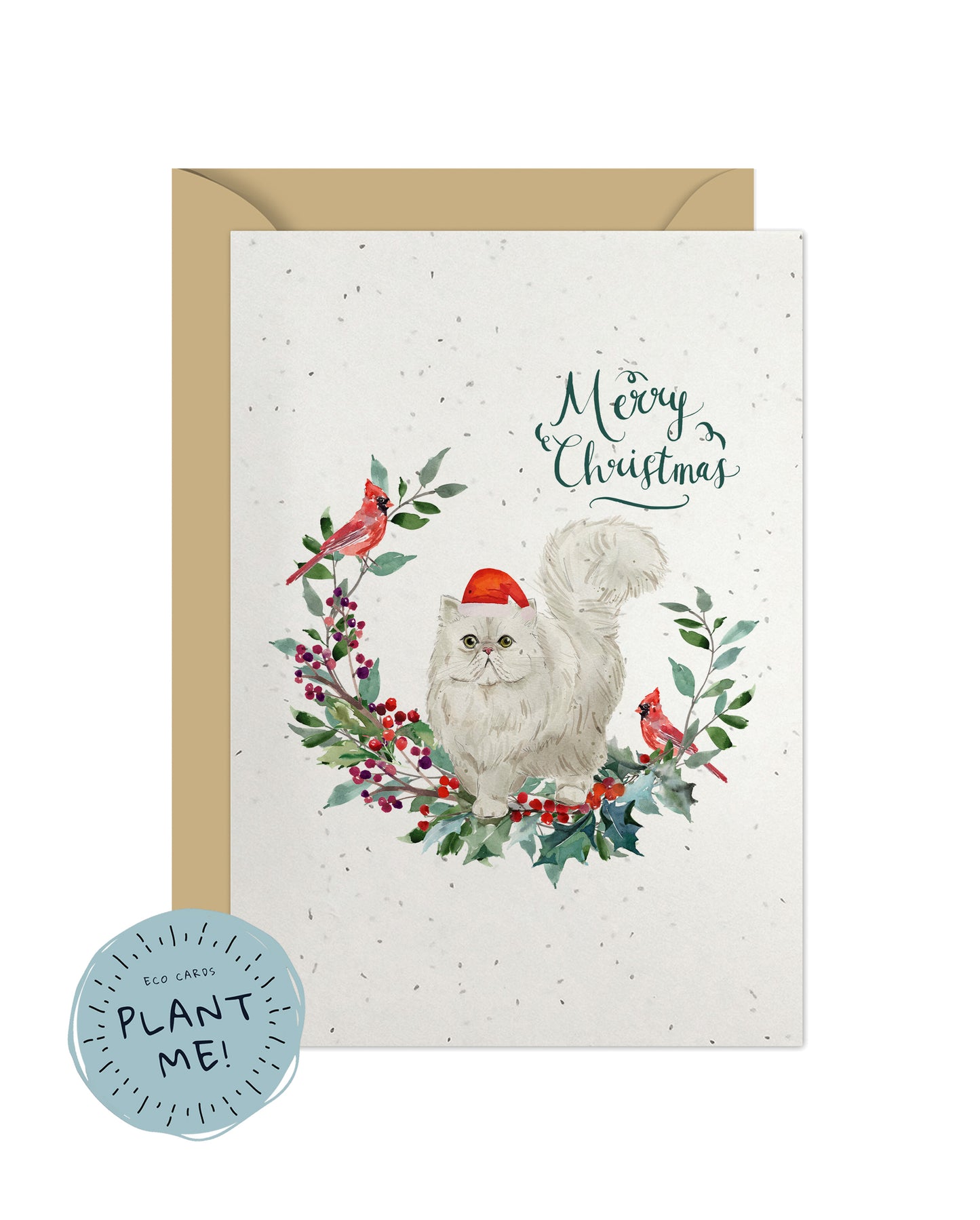 Persian Cat Christmas Card