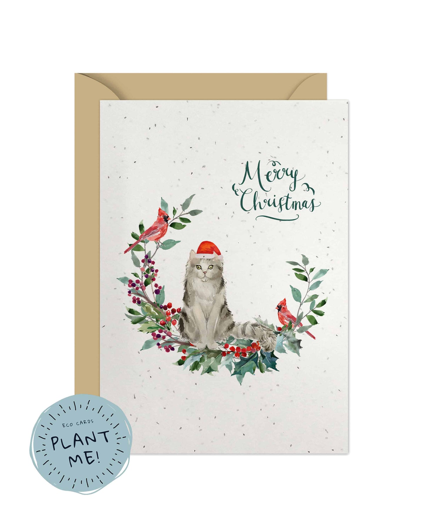 Ragamuffin Cat Christmas Card