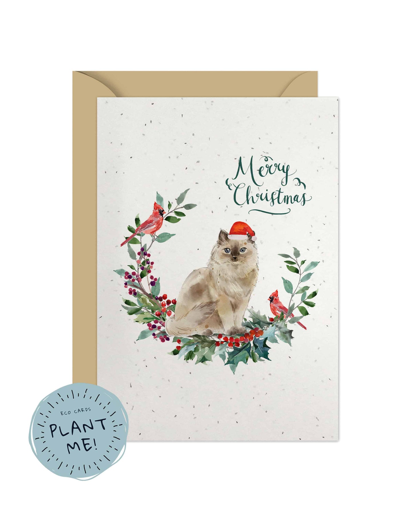 Ragdoll Cat Christmas Card