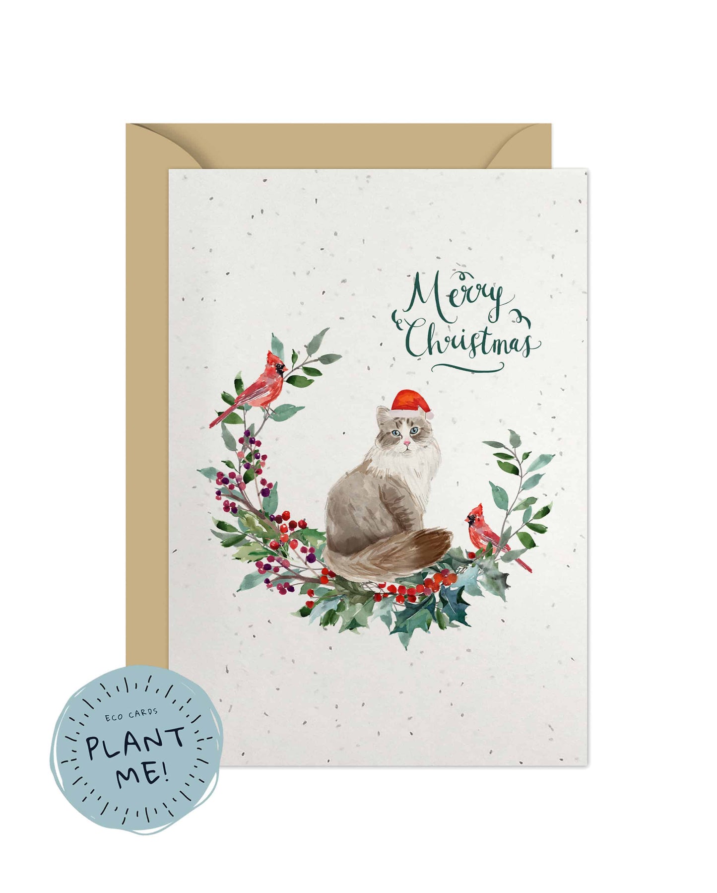 Siberian Cat Christmas Card