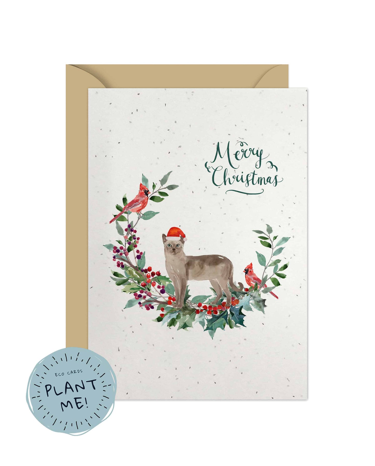 Tonkinese Cat Christmas Card